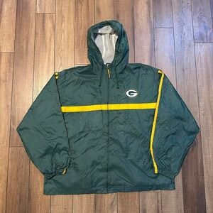 Vintage Green Bay Packers Windbreaker Jacket Men's Size XL NFL
